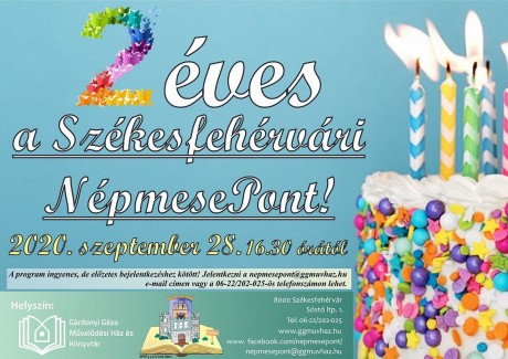 Családi program lesz a Székesfehérvári NépmesePont második születésnapján